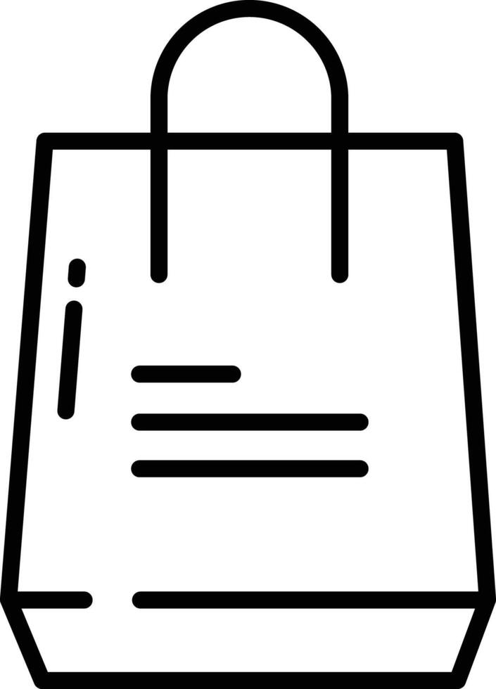 Bag outline illustration vector