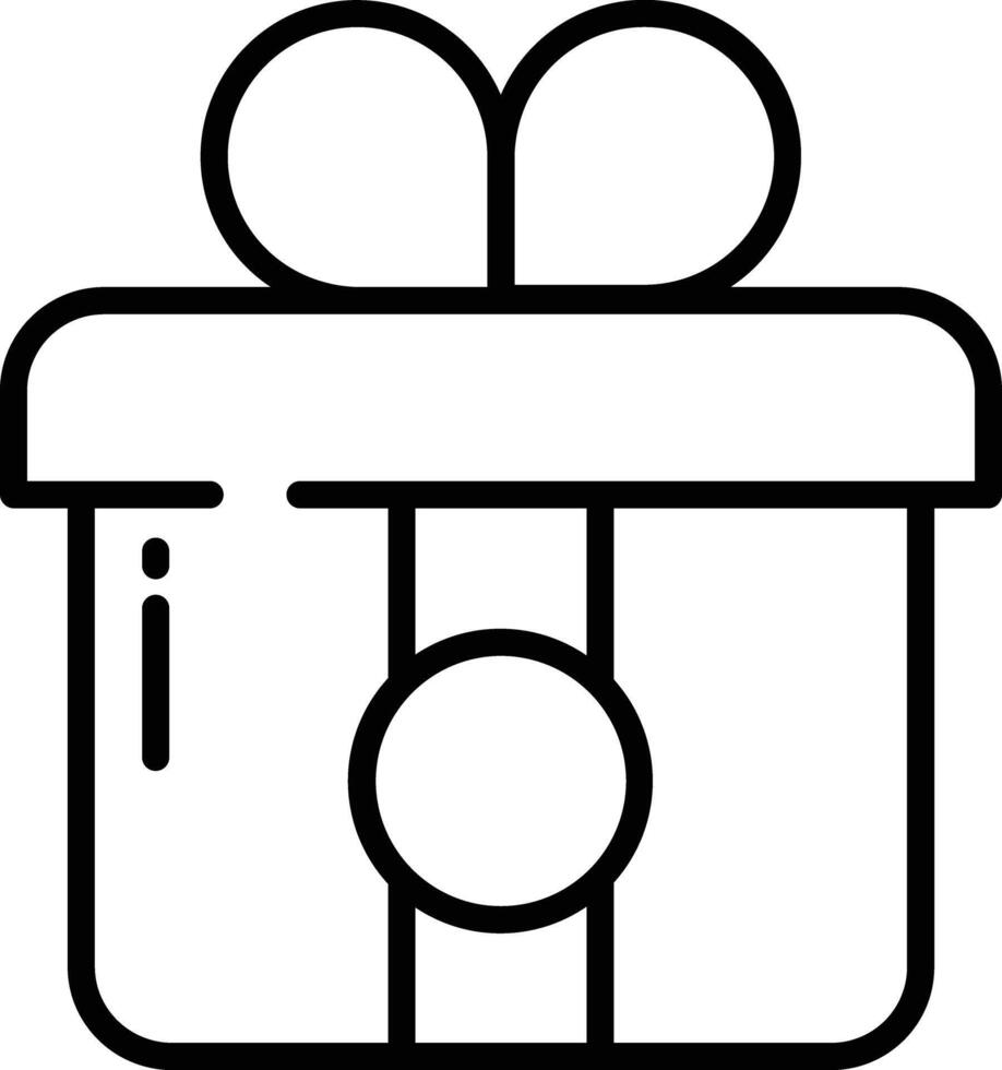 regalo caja contorno ilustración vector