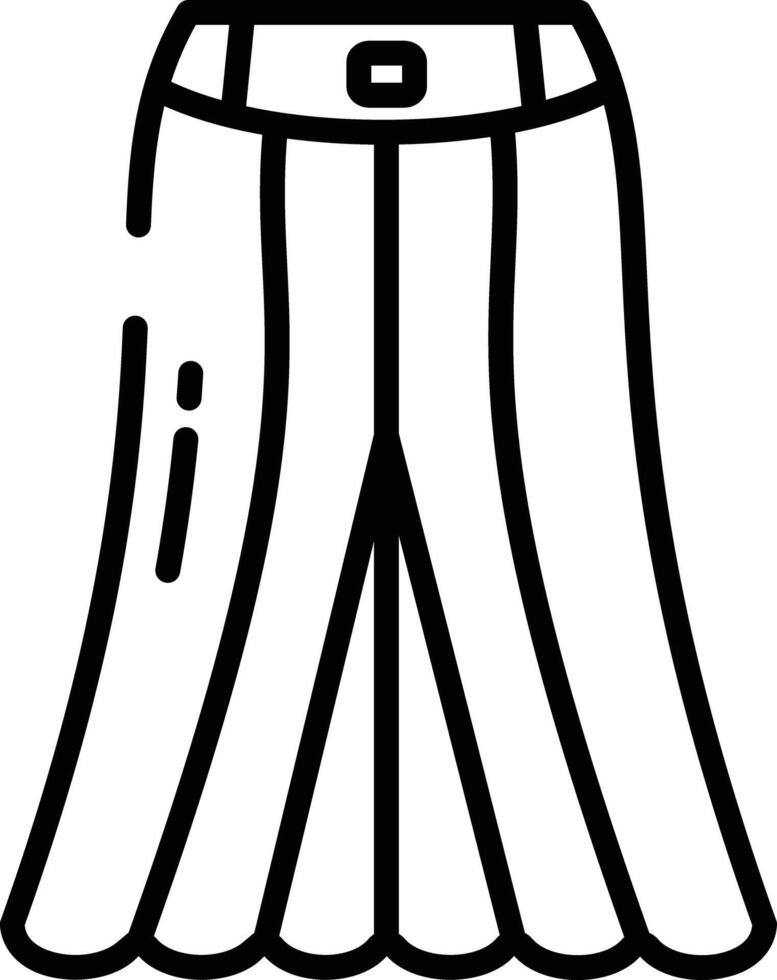 Cowl Skirt outline illustration vector