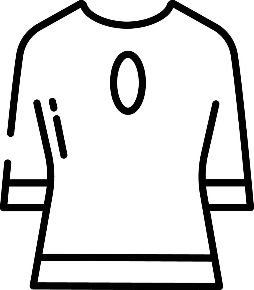 Woman Top dress outline illustration vector