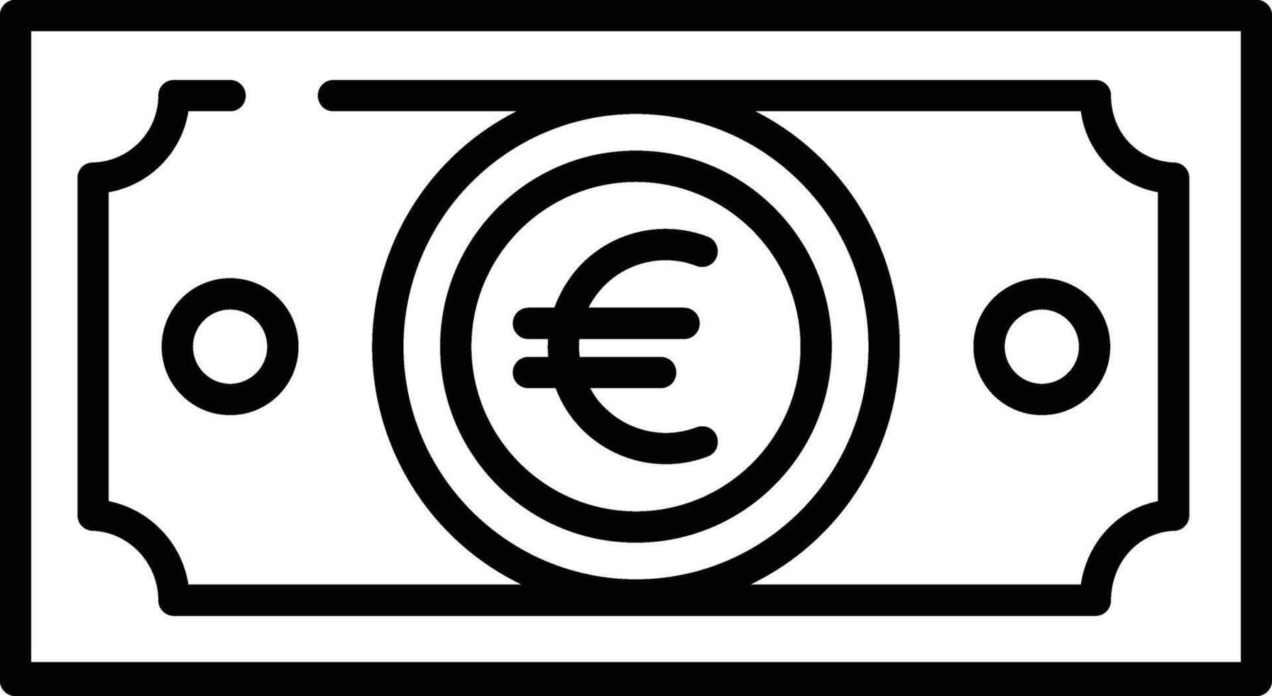 Euro outline illustration vector
