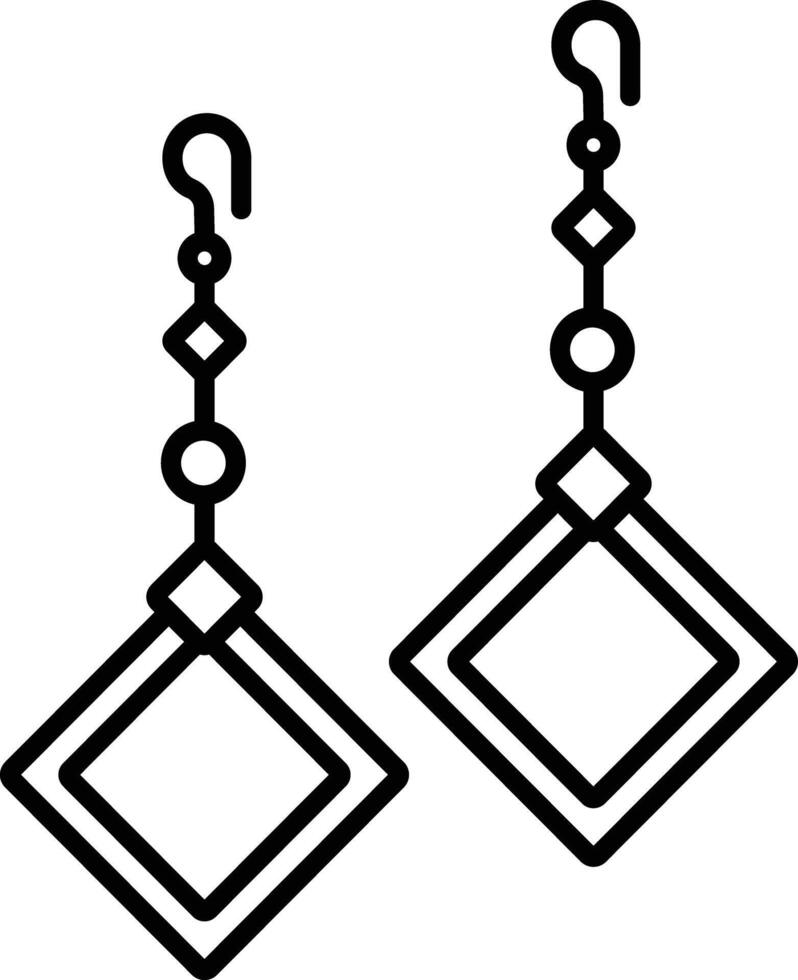 earring outline illustration vector
