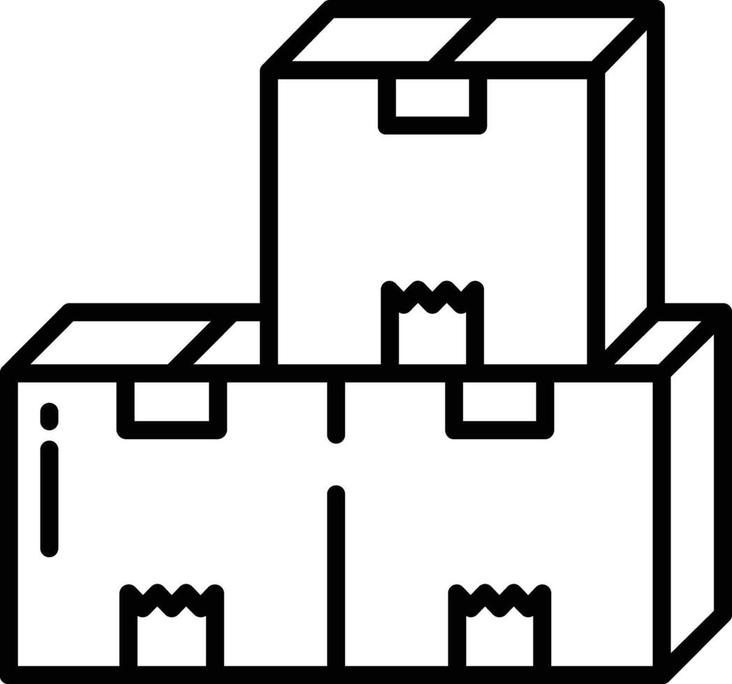 Boxes outline illustration vector