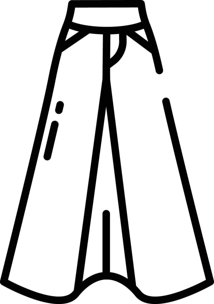 Godet Skirt outline illustration vector