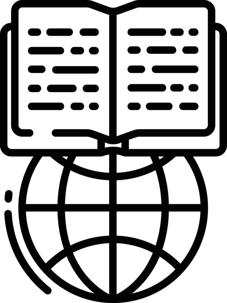 Book outline illustration vector