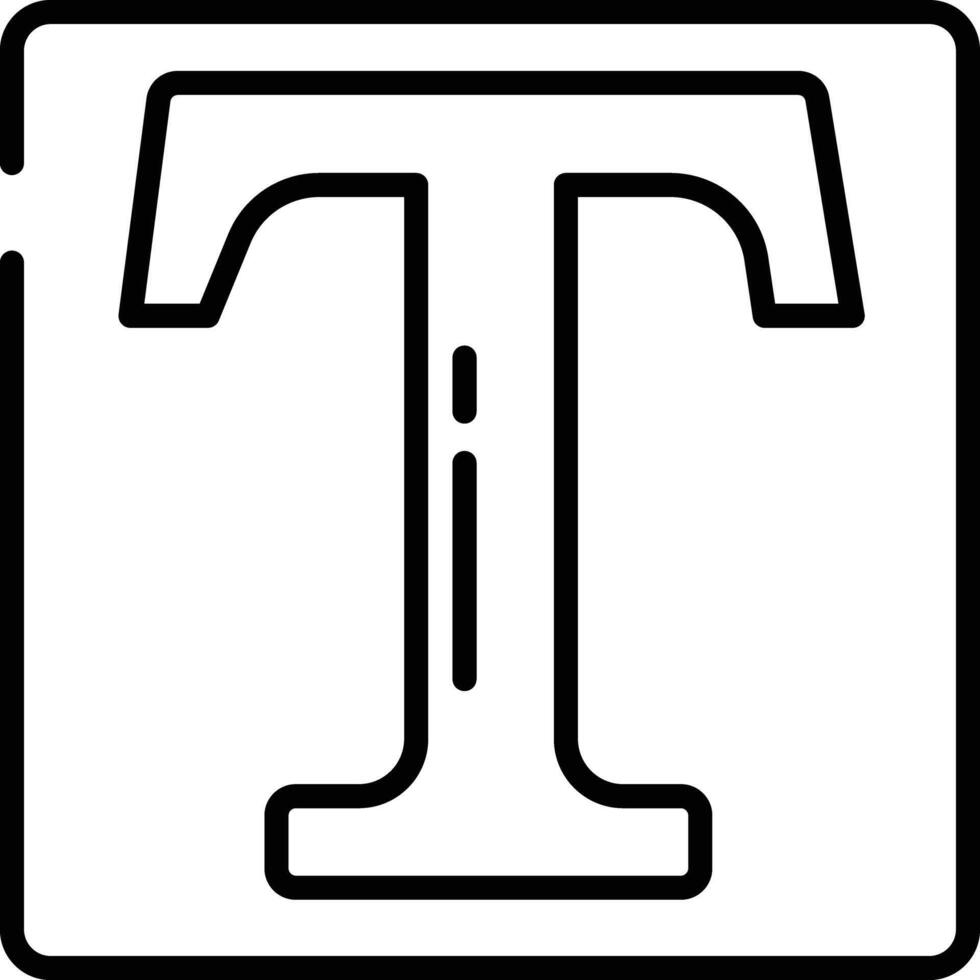Type tool outline illustration vector
