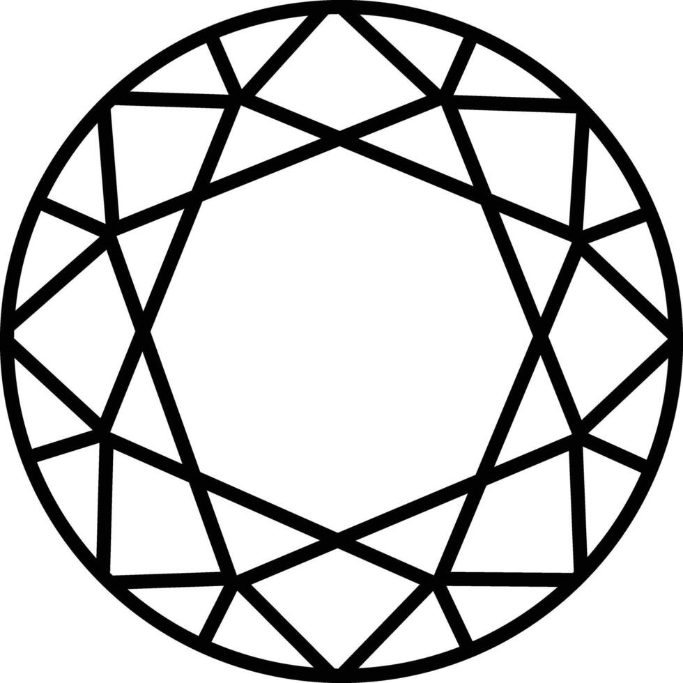 Diamond outline illustration vector