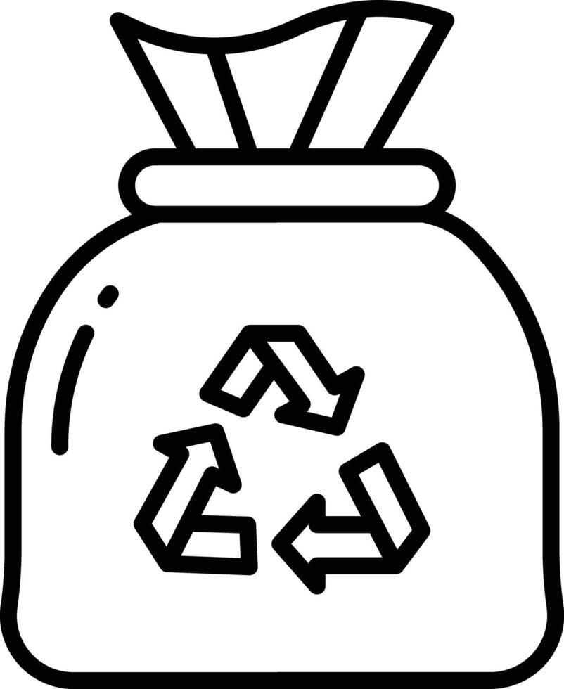 Recycle Trash outline illustration vector