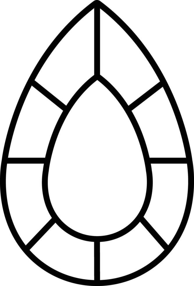 Diamond outline illustration vector