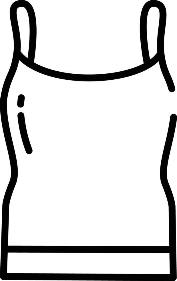 Cami Top outline illustration vector