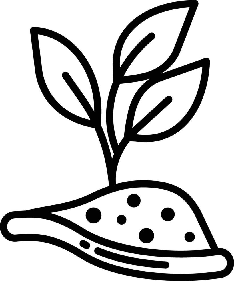 Plant outline illustration vector