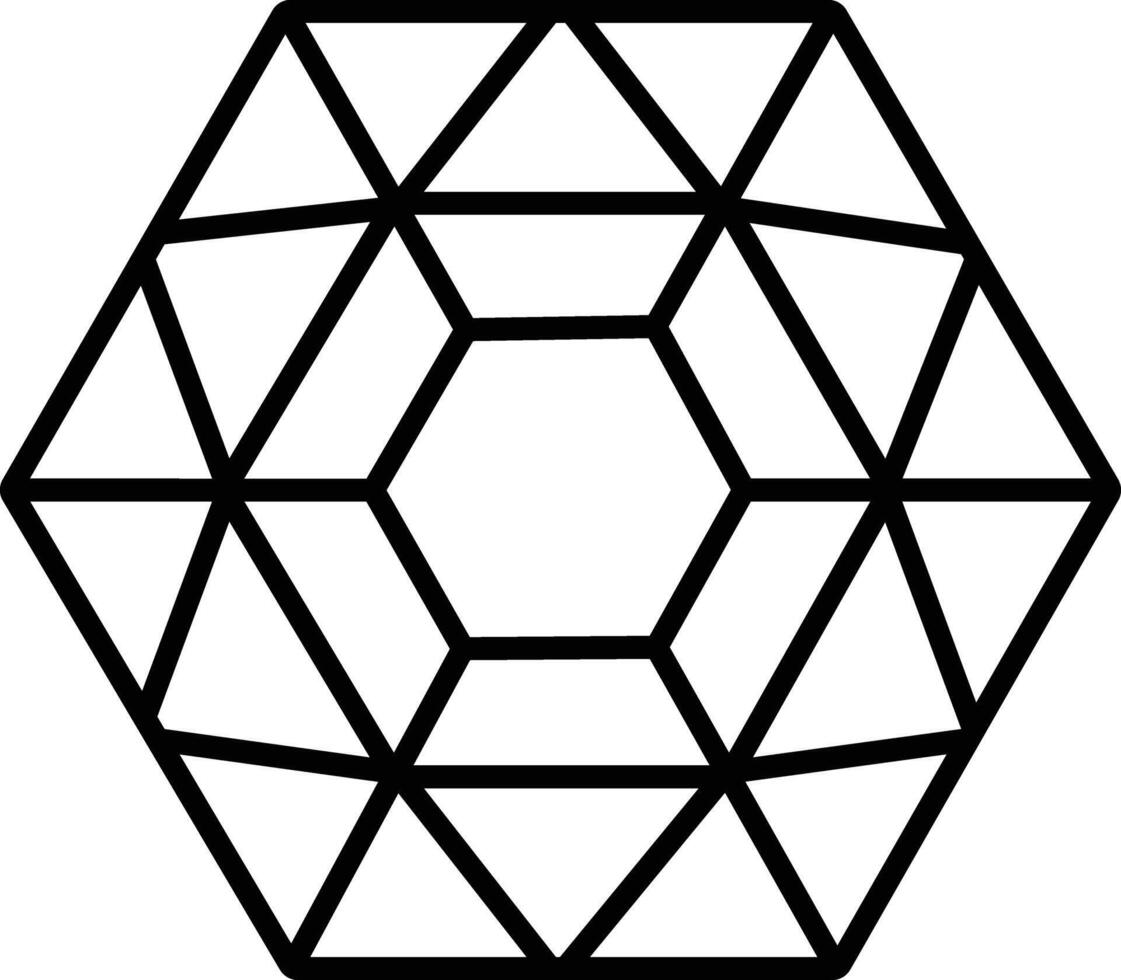 Diamond outline illustration vector