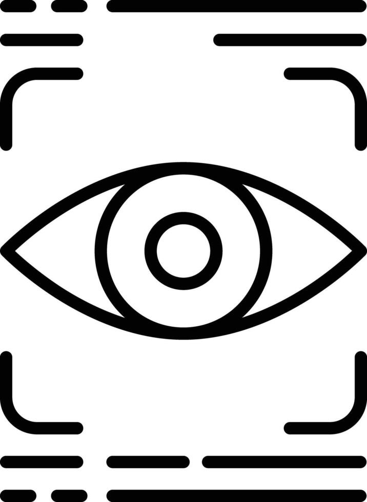 Eye scanner outline illustration vector