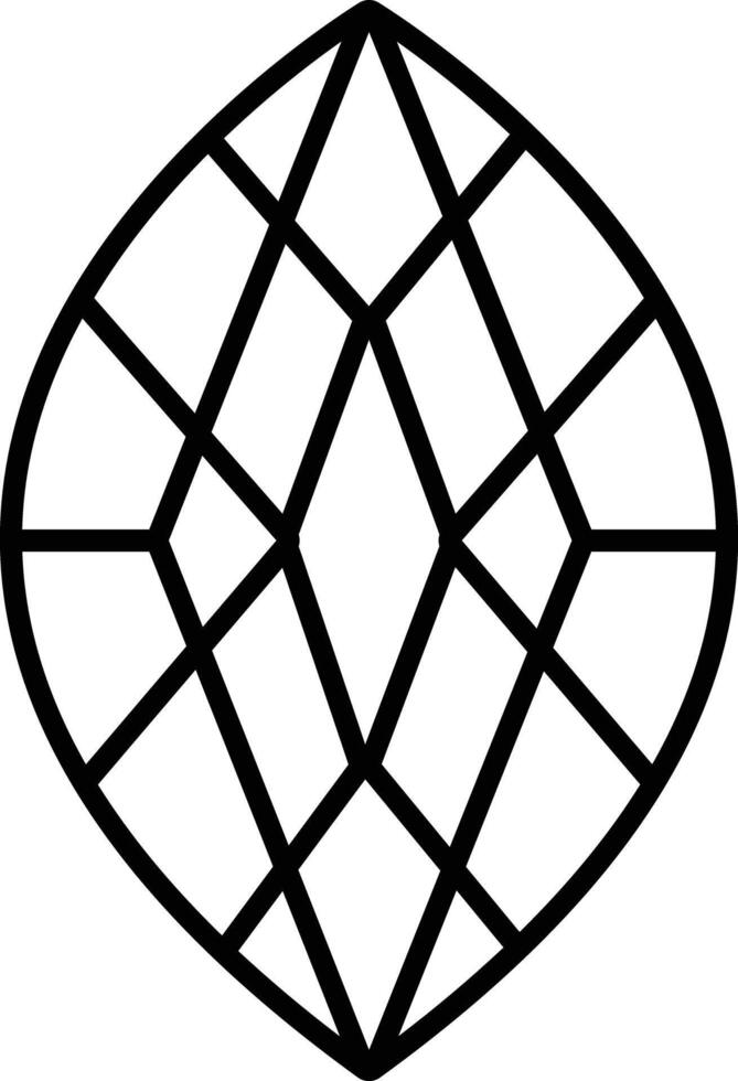 Diamond outline illustration vector
