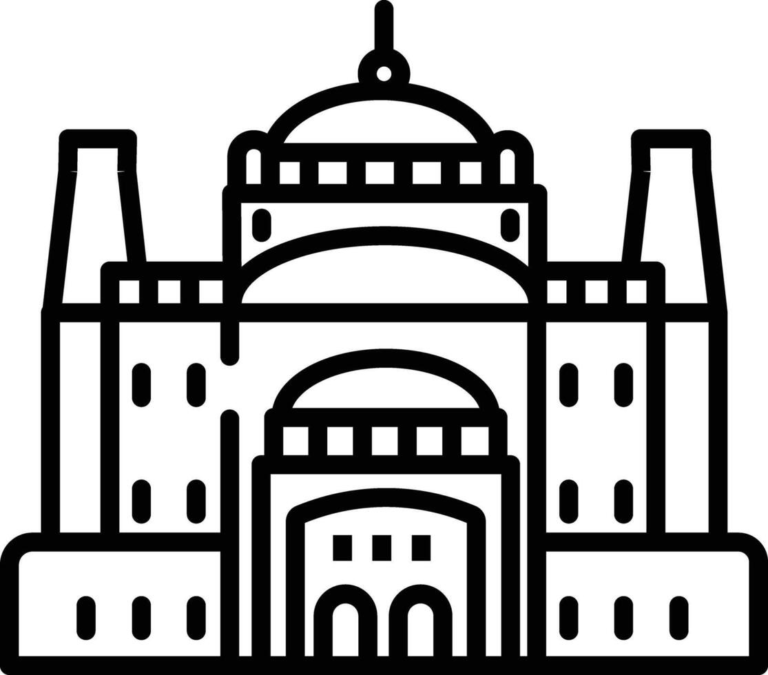 Cairo Citadel outline illustration vector
