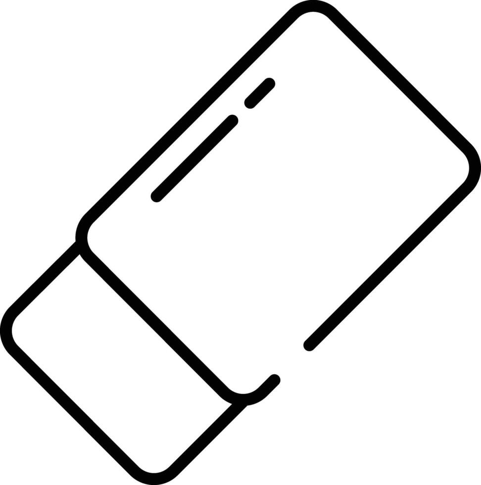 Eraser outline illustration vector