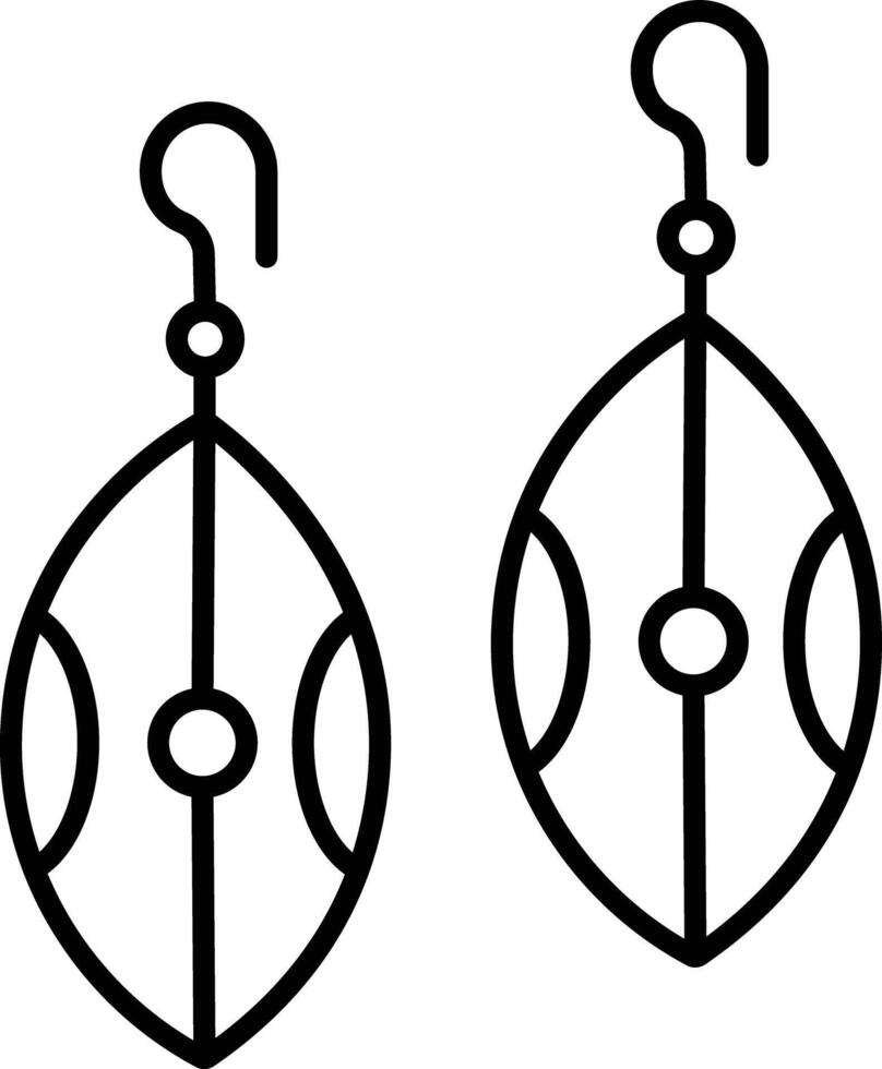 earring outline illustration vector
