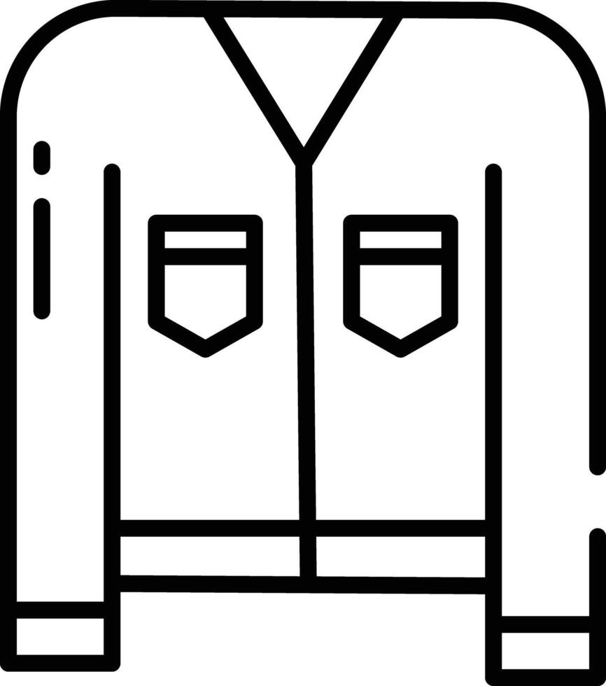 Cardigan top outline illustration vector