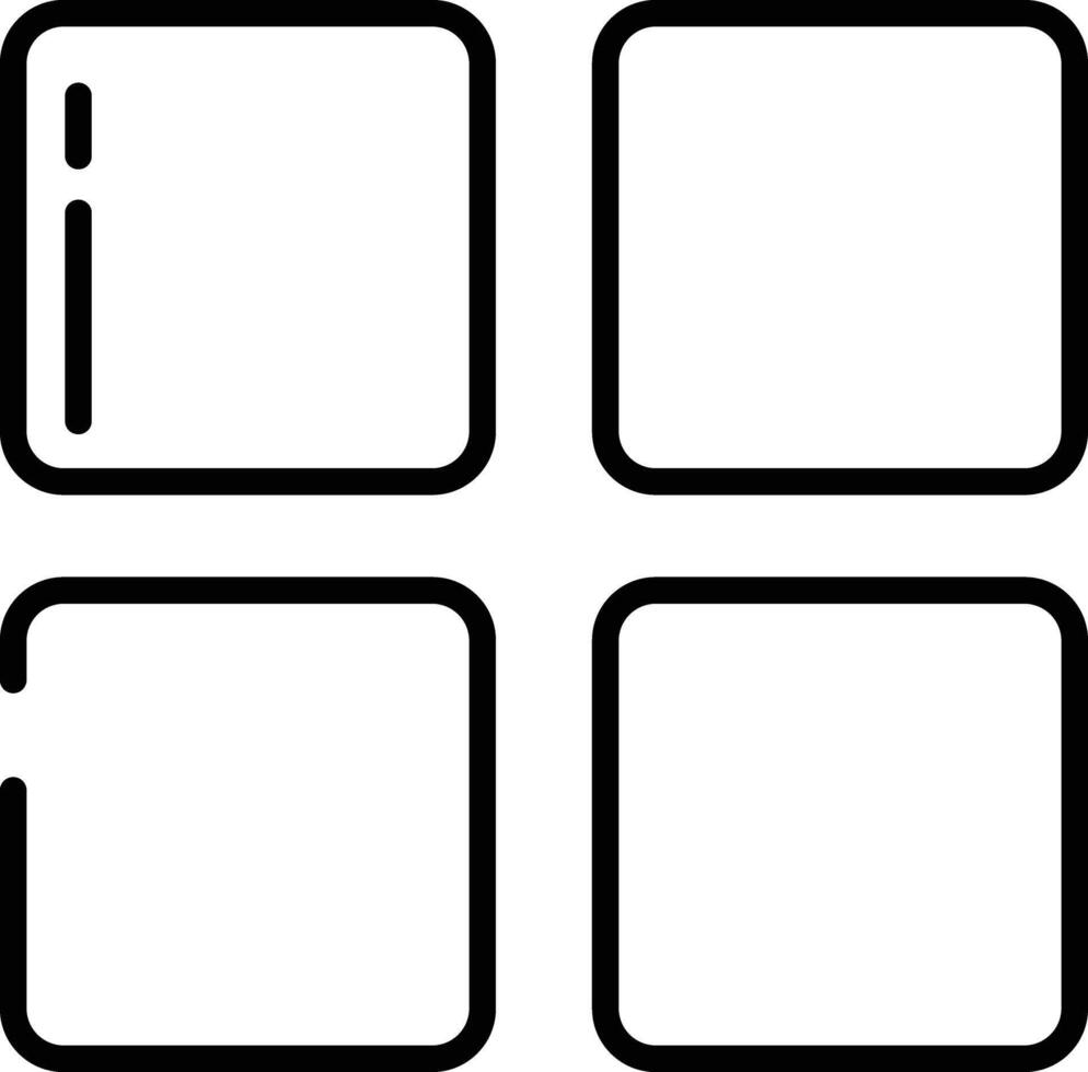 Grid view outline illustration vector