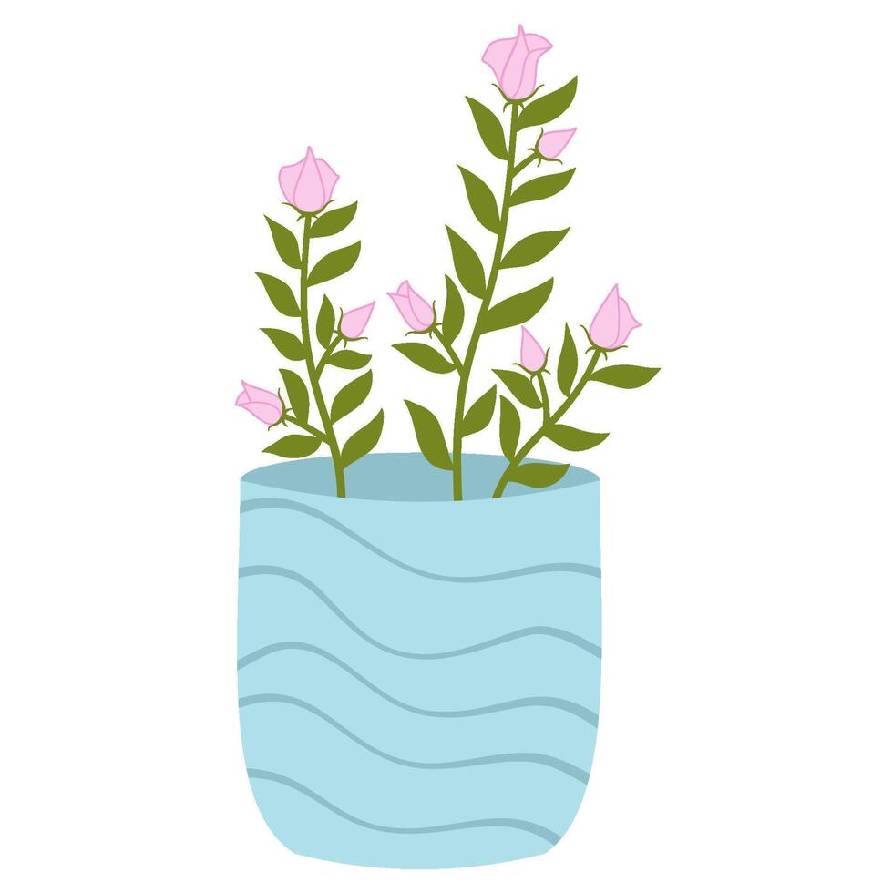 Flower in pot vector