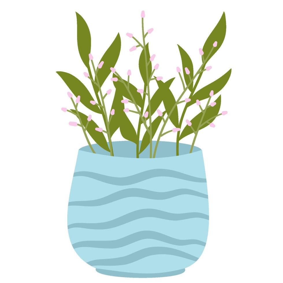 Flower in pot vector