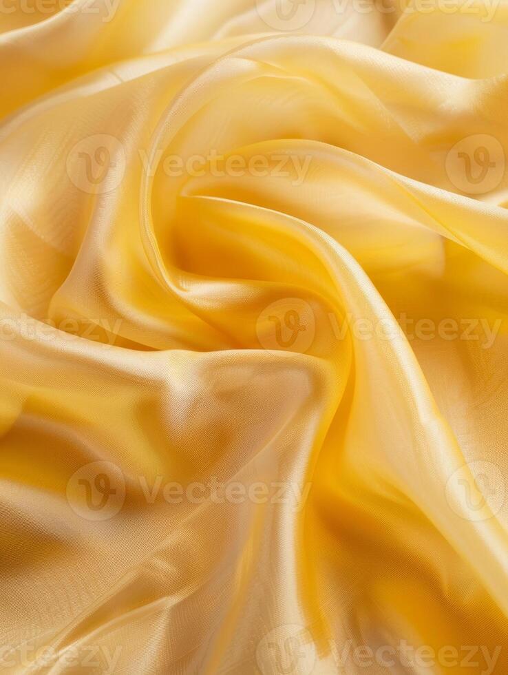 Abstract patterns and curves form a delicate tapestry of light and shadow, revealing the graceful folds and contours of luxurious golden fabric. photo