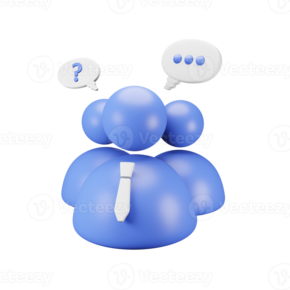 Diskussion. 3d Arbeit Gruppe Symbol. Mannschaft Kommunikation auf isoliert. png