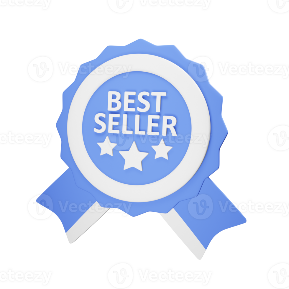 Best-seller. 3d ícone para melhor qualidade produtos e Serviços png