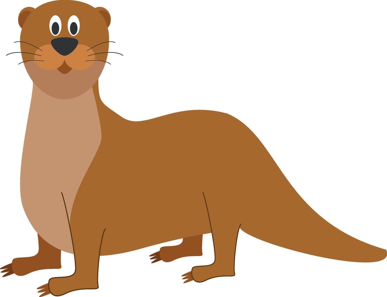Cute cartoon otter illustration vector
