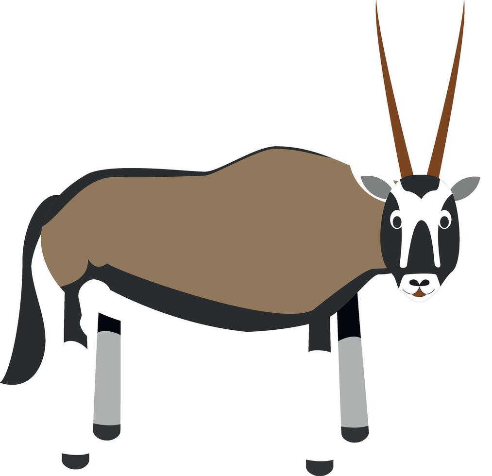 Cute cartoon oryx gazelle illustration vector