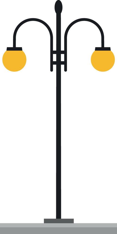 Cute cartoon illustration of a streetlight vector
