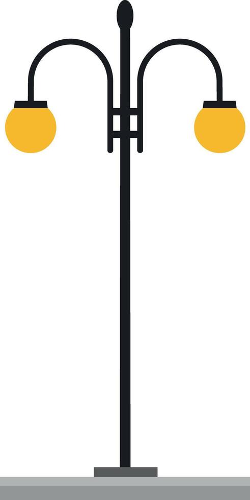 Cute cartoon illustration of a streetlight vector