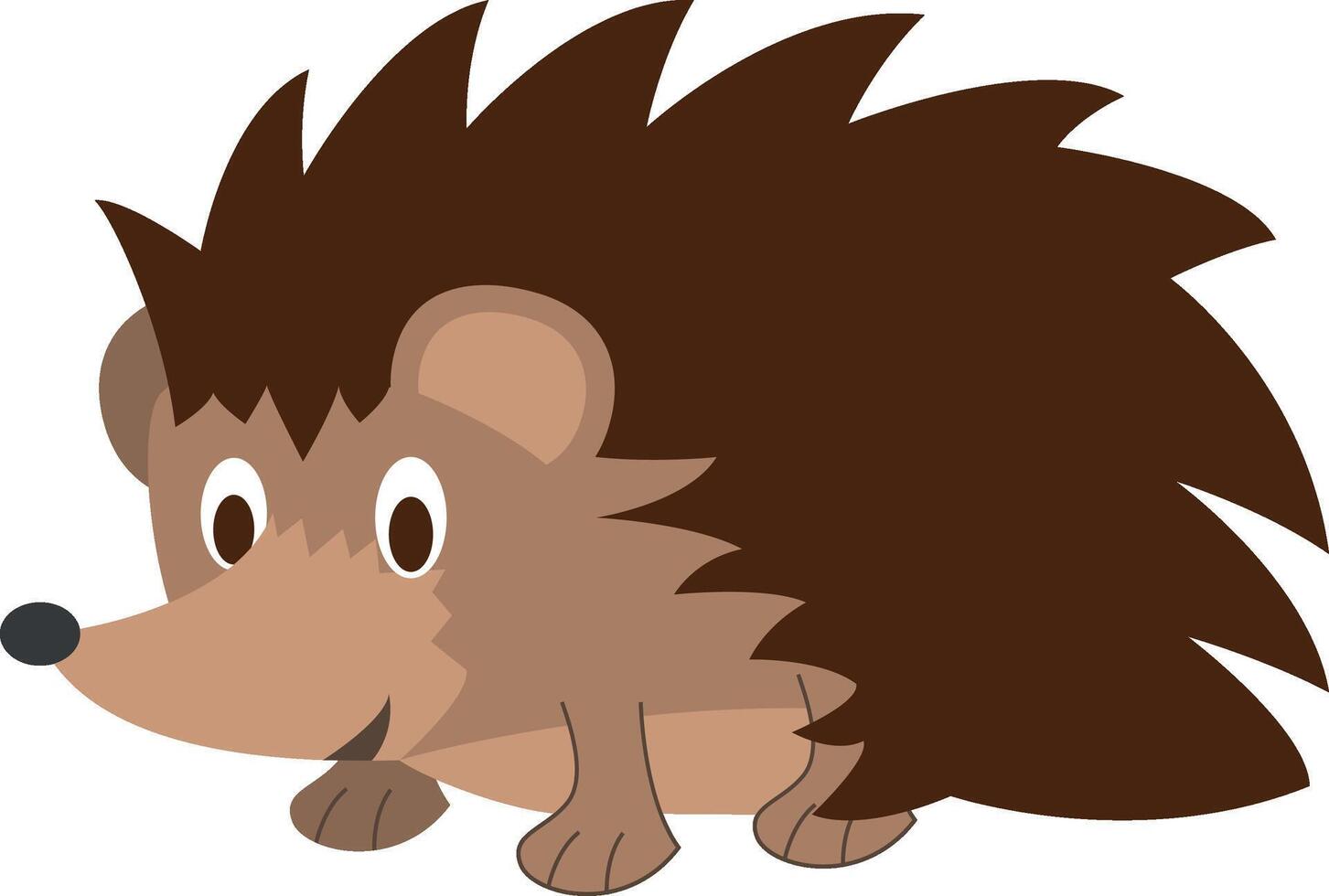 Cute cartoon hedgehog illustration vector