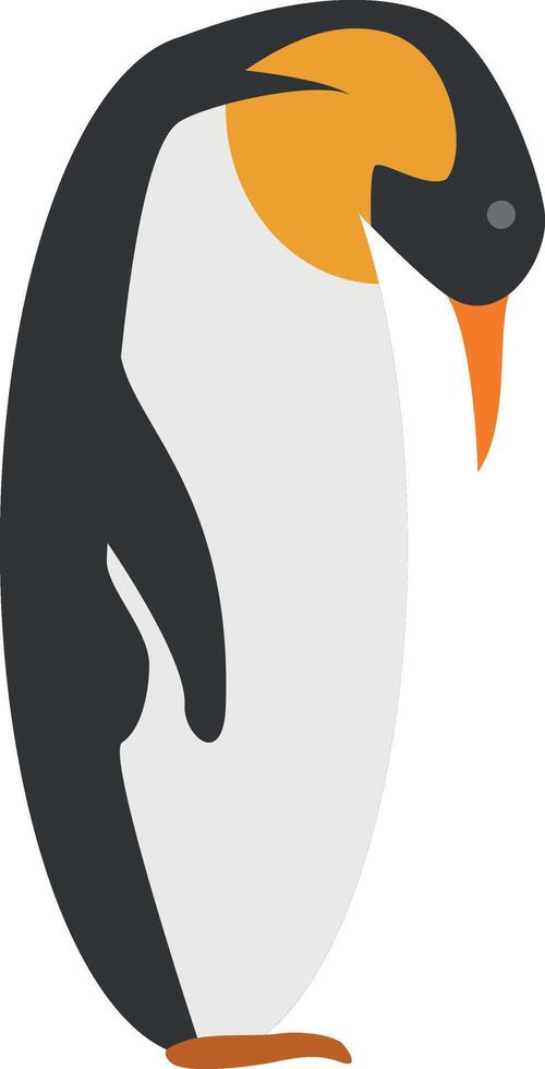 Cute cartoon Emperor penguin illustration vector