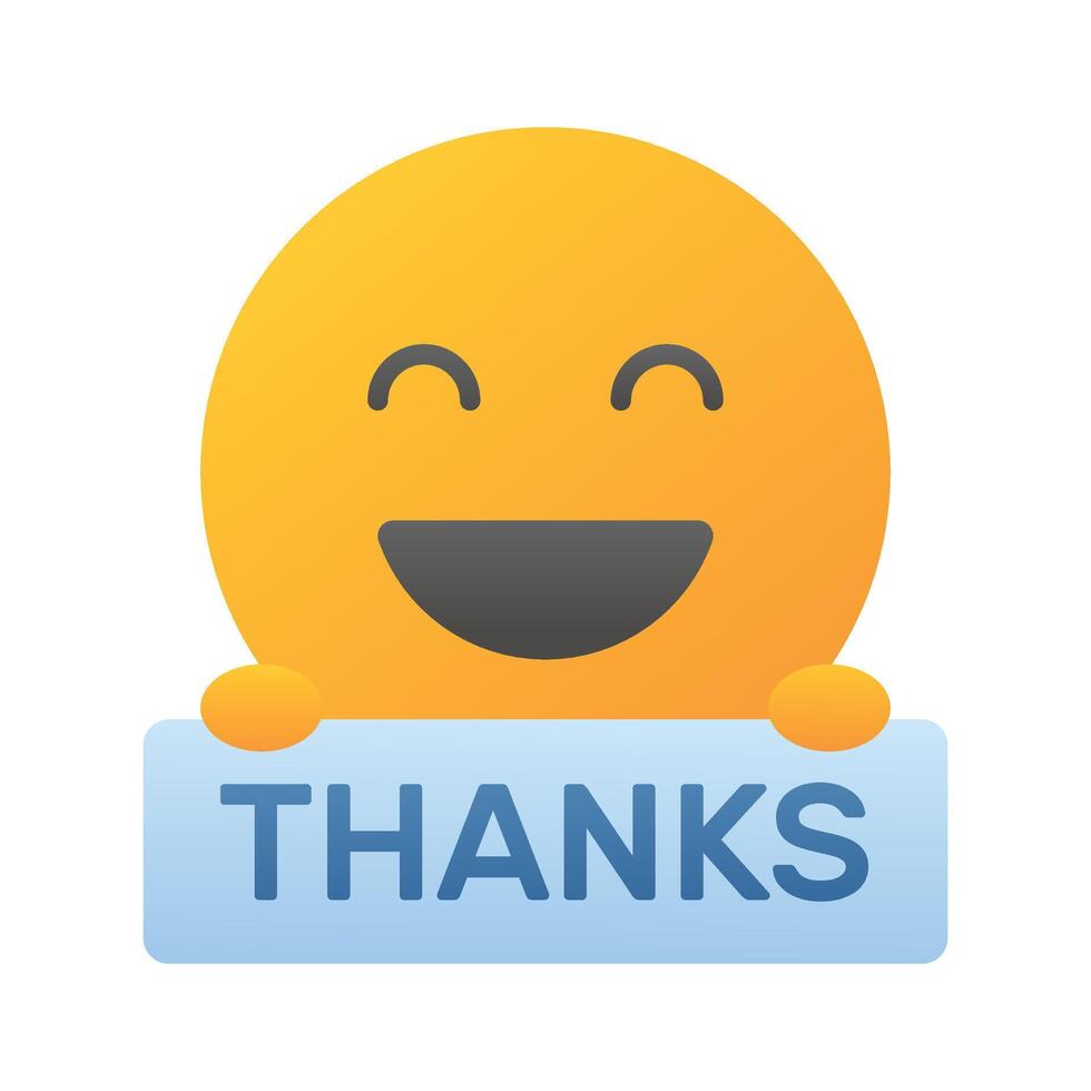 Grab this carefully crafted icon of thanks emoji, ready for premium use vector