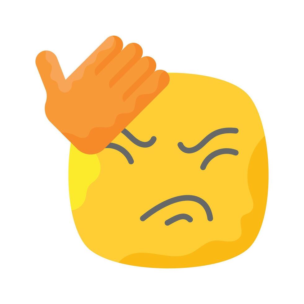 obtener esta creativo icono de frustrado emojis, Listo a utilizar vector