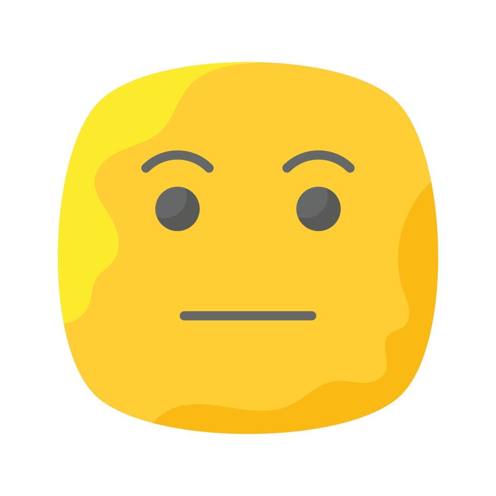 Grab this amazing icon of indifferent emoji, customizable flat vector