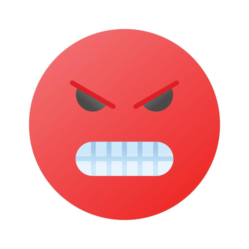 Hate emoji design in trendy style, ready to use icon vector