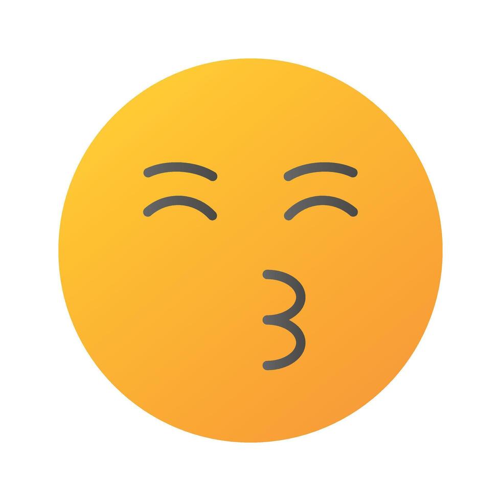 Kissing emoji design, ready to use icon vector