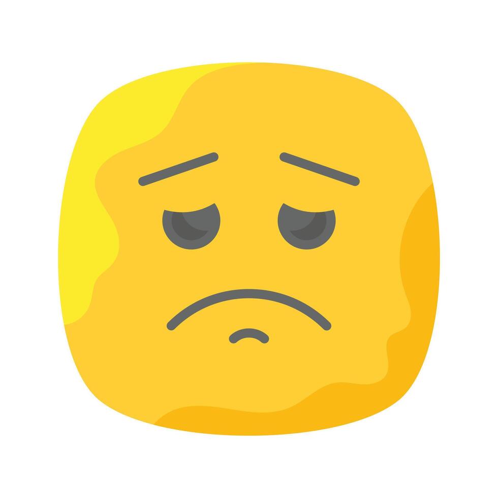 obtener tu manos en perfectamente diseñado triste emoji icono, personalizable vector