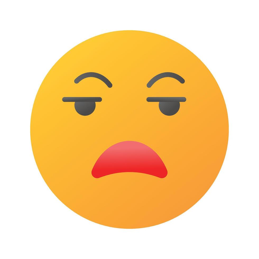Irritated emoji design, ready to use and download premium vector