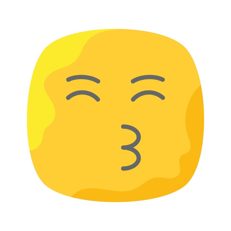 Kissing emoji design, ready to use icon vector