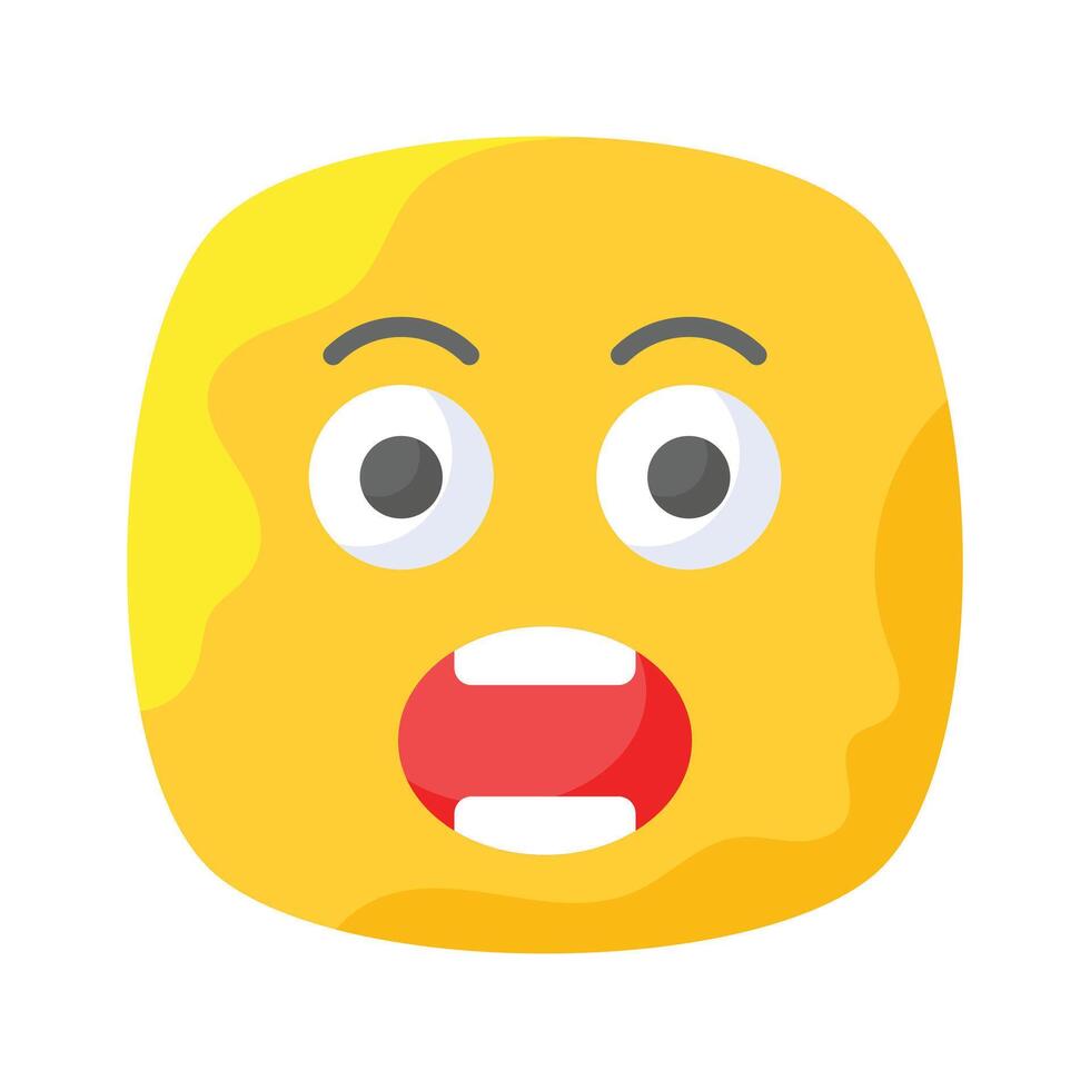 Oh My God expression emoji design, editable vector