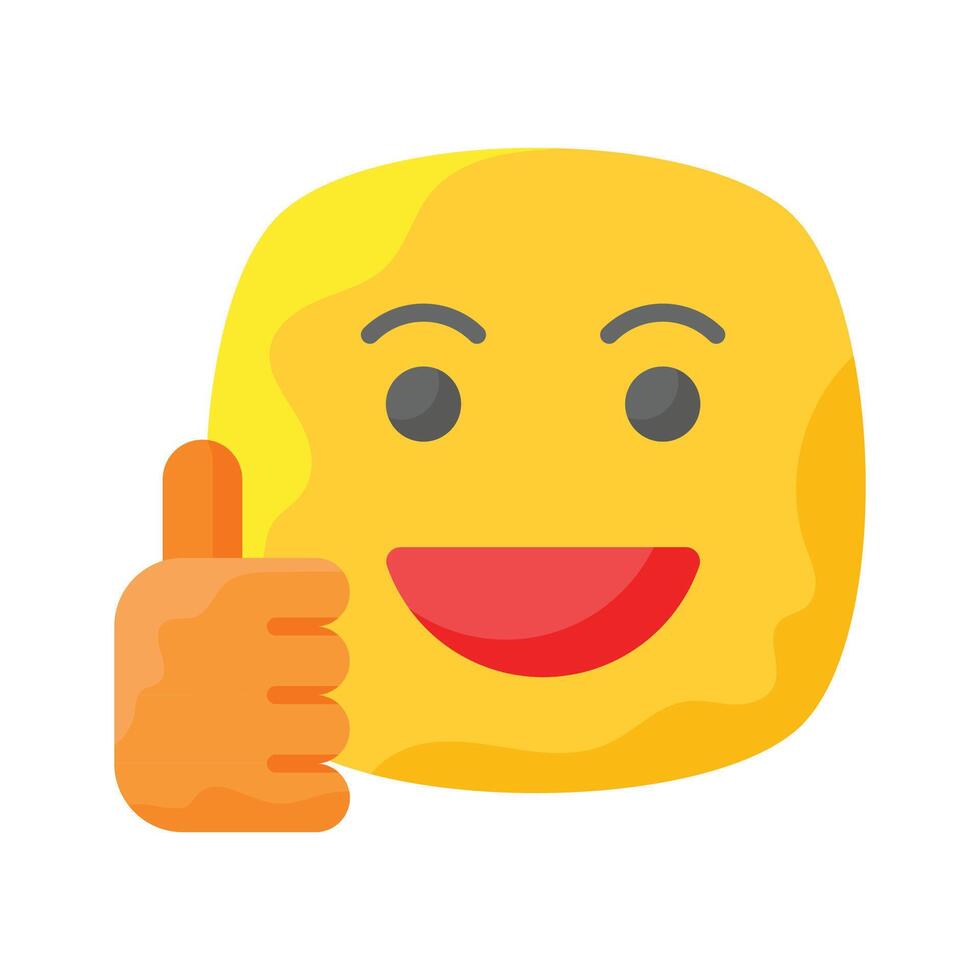 pulgar arriba, me gusta emoji diseño, fácil a utilizar y descargar vector