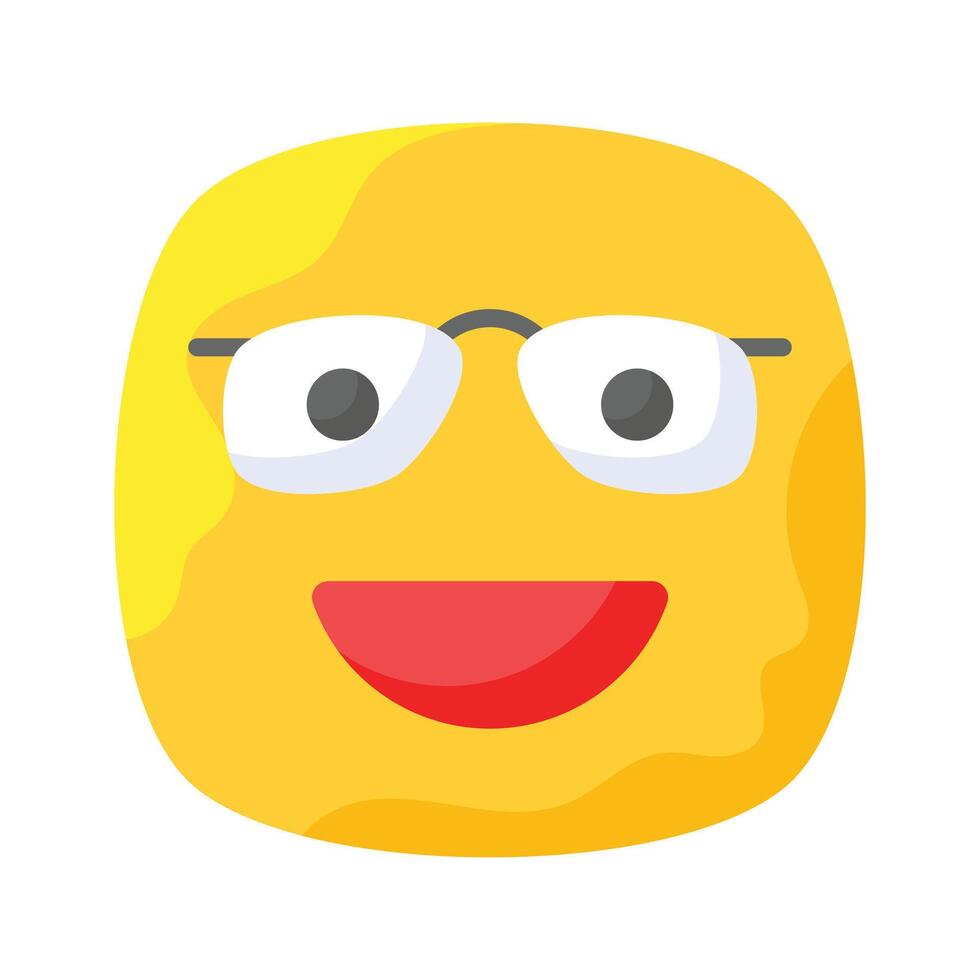 nerd emoji icono diseño, Listo para prima utilizar vector