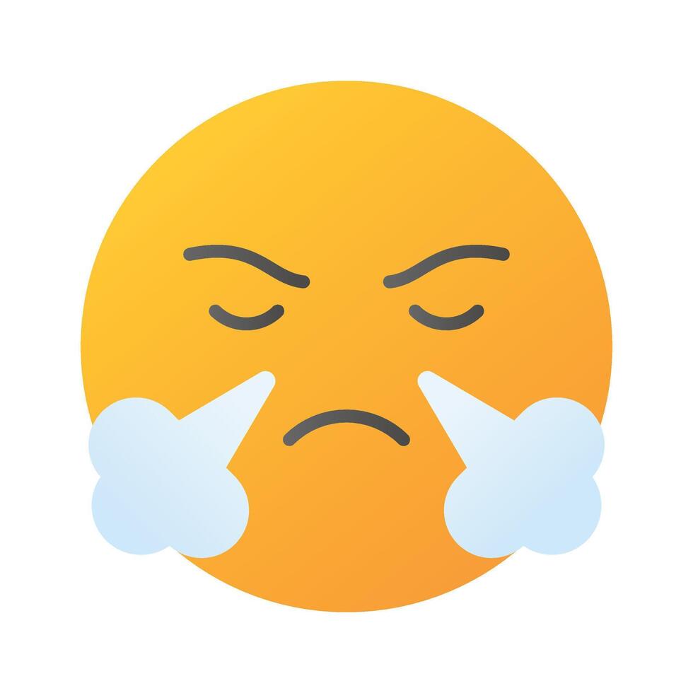 Have a look at this creative icon of frustrated emoji, trendy style vector