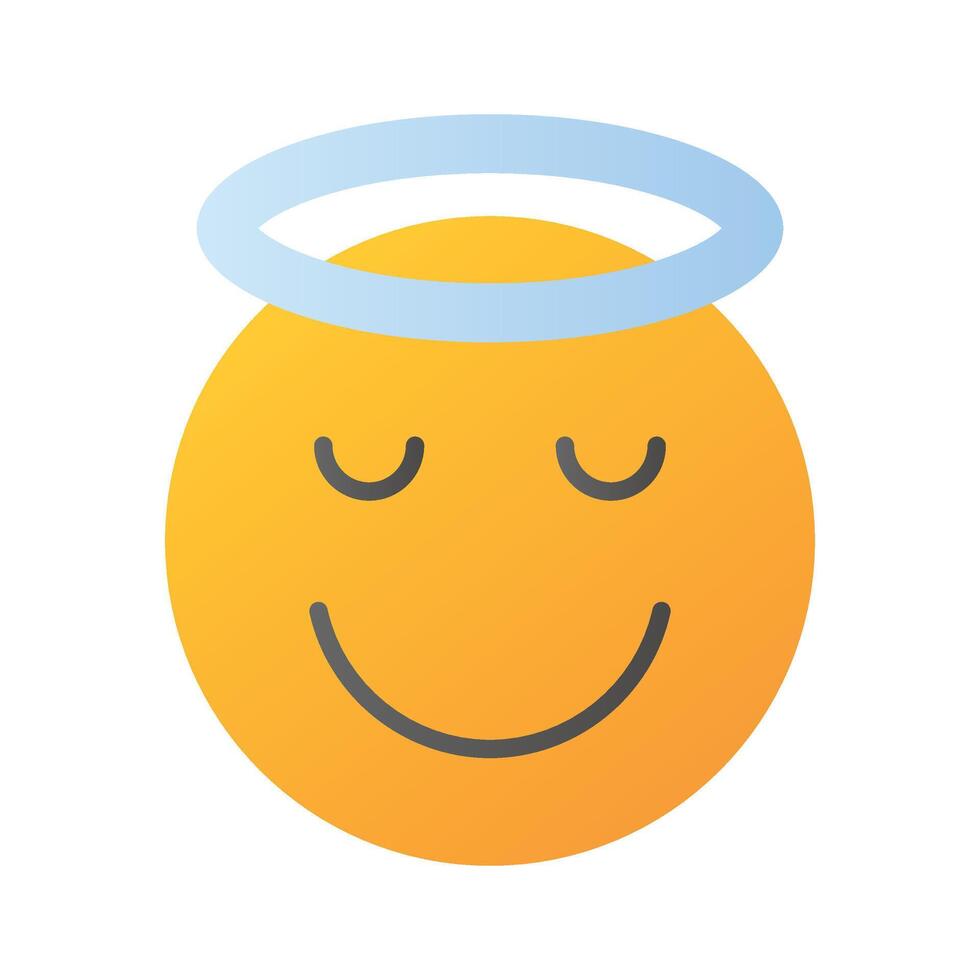 Perfectly designed icon of angel emoji, ready to use vector