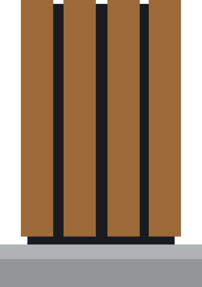 Cute cartoon illustration of a wood paper bin vector