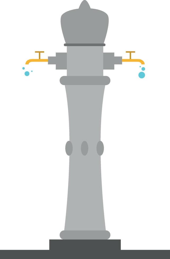 Cute cartoon illustration of a drinking fountain vector