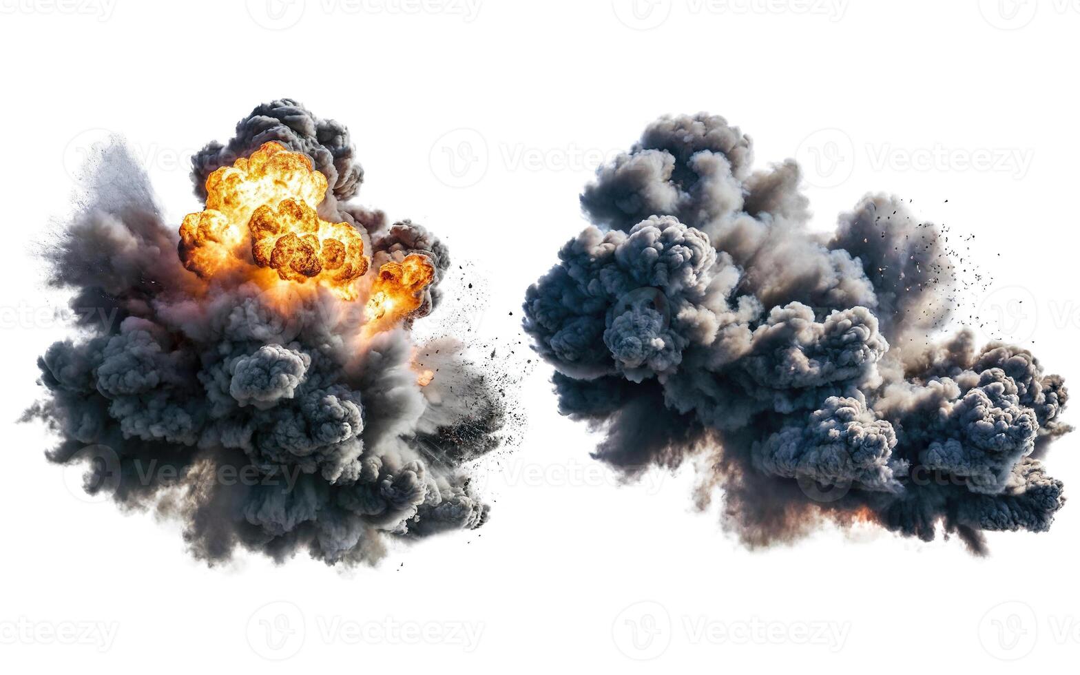 explosions, transparent background photo